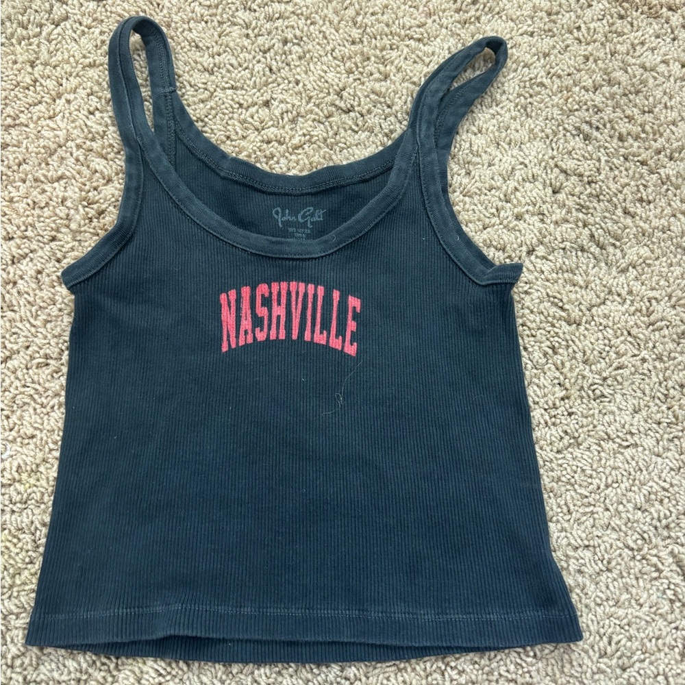 Brandy Melville Blue and Pink Camisole with Sporty Design